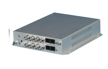 Digital Fiber Optic Transceiver Single Mode atau Multi Mode AV Transmission 8CH BNC Input